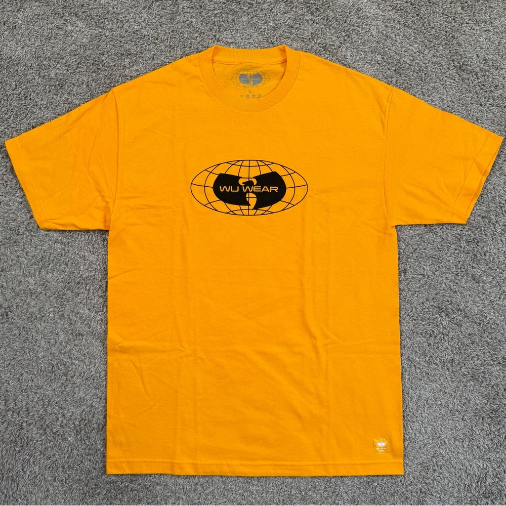 🔴Wu-Wear Shirt Size Large WuTang Yellow Rza Gza Wu-Tang Clan Raekwon